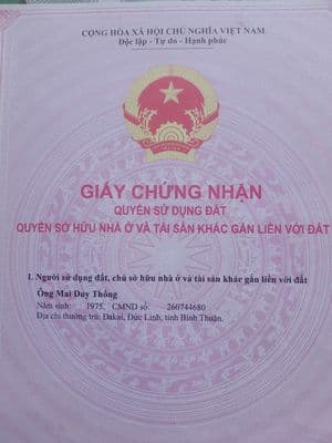 Bán đất sổ hồng riêng mặt tiền đường dx803(nhựa 4,5m), định hòa,tp tdm