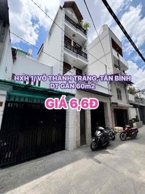 Hxh 1/ võ thành trang, tân bình - dt gần 60m2 - giá 6,6