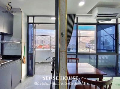 CHDV studio/1PN DT 45m2 tách bếp ban công máy giặt riêng full NT