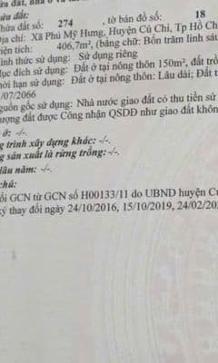 Chủ kẹt giảm giá mạnh lô đất mặt tiền nhựa Trung Lập,406m2 (150m2 TC)