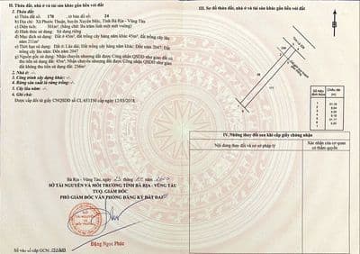 Cần bán đất Hồ Tràm Mặt tiền Tỉnh lộ 998 (Tỉnh lộ 328 cũ)