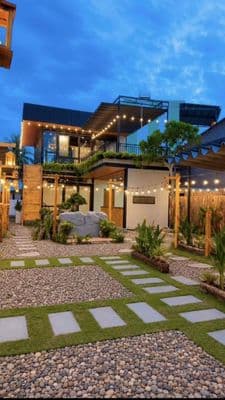Villa sân vườn 2 tầng thiết kế hiện đại, được setup sẵn để kinh doanh