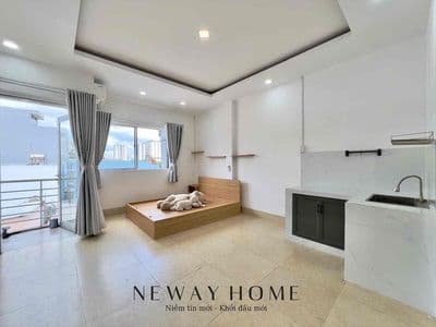 Studio rộng 35m2 - ban công full nội thất sát chợ rạch ông, cầu nguyễn