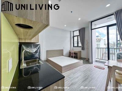 Căn hộ studio ban công cao cấp full nt ngay chợ bà chiểu