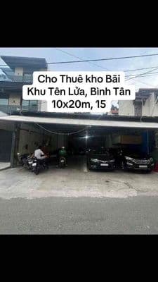 Cho thuê kho bãi khu Tên Lửa, MT đường Số 19C, DT 10 x 20m, giá 15tr