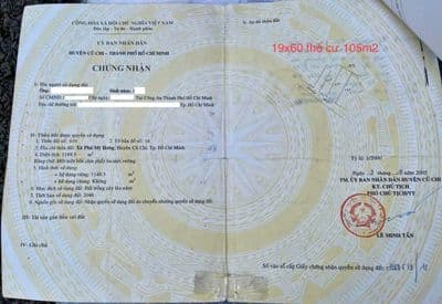 Đất bán xã Phú Mỹ Hừng đường Võ Thị Bàng 1149 ONT 105m2. Giá 4.5 tỷ