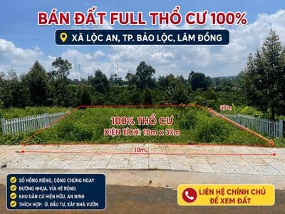 Đất full thổ cư Lộc An Tp Bảo Lộc