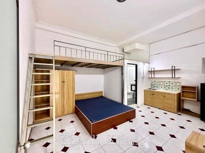 Cho Thuê Căn Hộ 1 Gác 1 Giường Full NT Rộng 25m2 Ngay CV Lê Thị Riêng