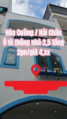Ô Tô thông nhà 2,5 tầng Núi Thành ,Hòa Cường