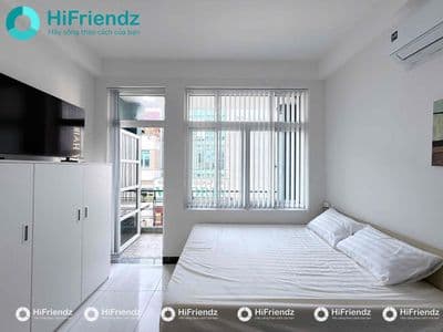 Cho thuê studio ban công- full nt- khu vực huỳnh văn bánh