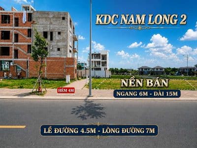Nền khu dân cư nam long 2 ( có hẻm hong 4m)