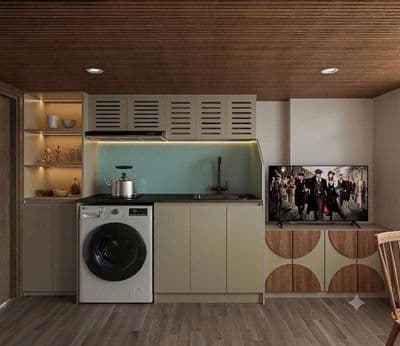 Tại thành thái_căn hộ 1pn_thang máy_cửa sổ trời_tách bếp_full nội thất