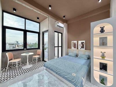 Studio ban công - cửa sổ lớn - máy giặt riêng ngay aeon mall tân phú