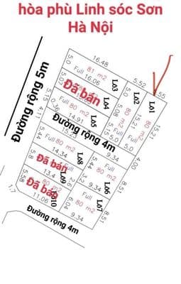 Bán đất thổ cư 80m2 tại Sóc Sơn, Hà Nội