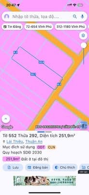 Đất biệt thự thổ cư đường xe hơi ngang 8,2m tổng 252m2 kề trạm thu phí