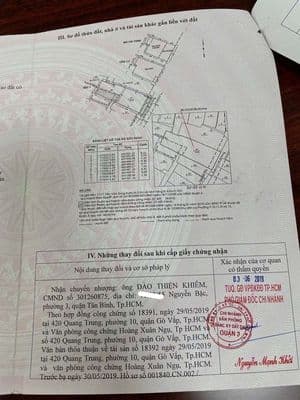 Bán nhà hẻm Trần Văn Đang,P.9,Q.3,dt: 6 x 17 - 3 lầu 6 Tỷ 99.