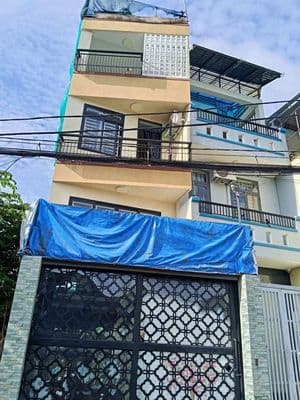 cho thuê nhà 1T3L mặt tiền đường an phú đông 3