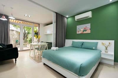Căn hộ villa 1 phòng ngủ sân vườn - full nội thất, võ văn tần q.3