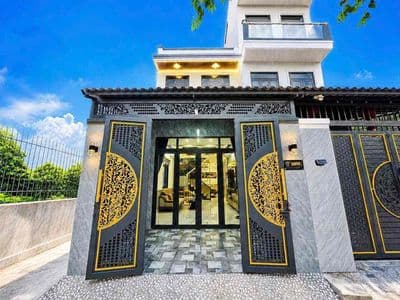 nhà 1 lầu mặt tiền hẻm xe hơi full nội thất vị trí kinh doanh được