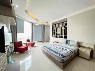 Cho thuê căn hộ 1pn mặt tiền view kính full_nội thất gần đại học hutec