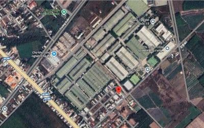 bán gấp lô đất mặt tiền đường nhựa 12m sát khu công nghiệp.