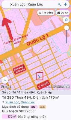 Gia đình đi mỹ bán nhanh 170m2 thổ cư tại P. Xuân Lộc- Tp. Đồng Nai