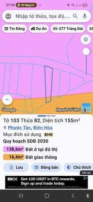 Đất 2 mặt tiền sổ riêng Đường Nam Cao phường Phước Tân tp Đồng Nai