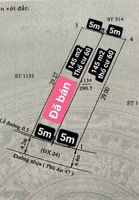 Bán đất thổ cư 5x29m, 1.38 tỷ, gần DT 748