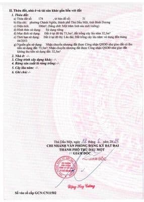 Bán đất Chánh Nghĩa, Thủ Dầu Một, 73.5m2, đường xe hơi
