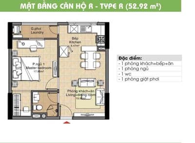 Cần bán chcc eratown 53m2 1pn