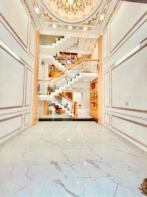 Cho Thuê Nhà Mới Xây 100% DT 250m2 1Trệt 1Lửng 3Lầu 4pn 5Wc Hẻm An Nih