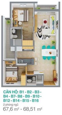 Bán căn hộ 2pn melody residences – nhà đẹp, vào ở ngay