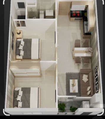 cho thuê Toky Tower. 2pn 1wc. nhà trống. cơ bản . full nội thất có cả