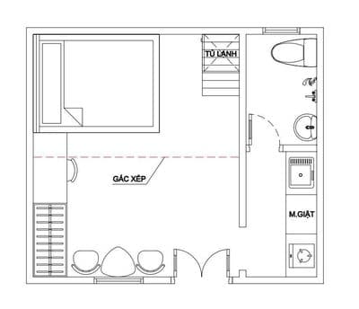 Cho thuê nhà 25m2 có gác xép gần Vincom Phạm Ngọc Thạch