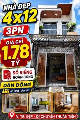 Nhà mới 3 PN _ 2 lầu _ Sổ sẵn hoàn công . Chính chủ giá tốt