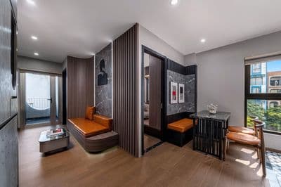 Cho thuê căn hộ 2PN 55m² Mỹ Khê - Full nội thất - Ban công rộng