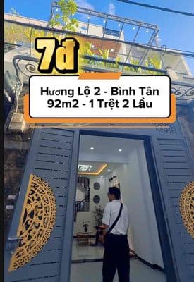 92m2 1 Trệt 2 Lầu Xe Hơi Ngủ Trong Nhà Hương Lộ 2 Bình Tân
