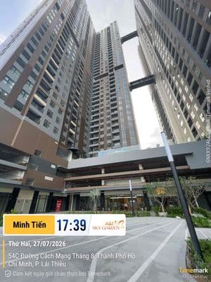 Cho thuê căn 2PN,2WC 74m2 - Rèm, giàn phơi, máy hút mùi - Giá 6 triệu