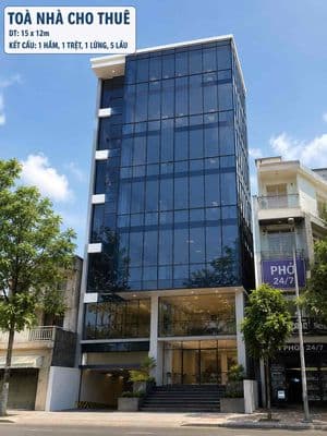 Cho thuê building mặt tiền – 1 hầm, 6lầu | sàn suốt - pccc hoàn chỉnh