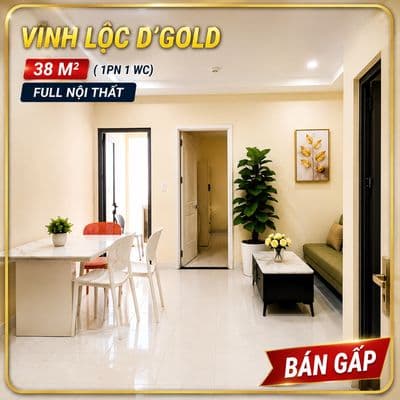Bán Gấp- 1PN Full Nội Thất - 950 triệu (Tổng Giá) Vĩnh Lộc D'Gold