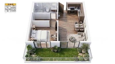 Căn Sân Vườn 98m2 FourS Tower Chỉ 2.7 tỷ - Chiết khấu 24%