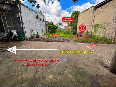 Lô đất đẹp – 2 mặt tiền trước sau - huỳnh thị na, hóc môn
