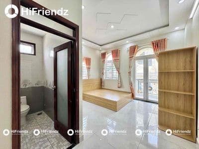 Cho thuê phòng ban công gần emat phan huy ích full nội thất mới