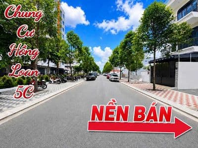 Nền đối diện sảnh chính chung cư hồng loan 5c
