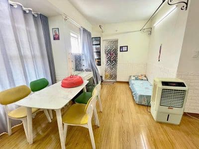 Cho thuê ch flora anh đào, 55m2 1+1pn có sẵn rèm, máy lạnh,nước nóng