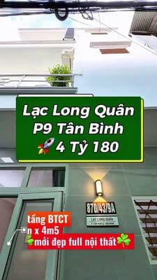 Bán Nhà 3 Tầng Tân Bình 5m x 4.5m Full Nội Thất 4.18 Tỷ