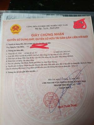 Bán đất có nhà cấp 4 cho thuê - Bến Cát, Bình Dương