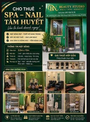 Cho thuê mặt bằng kinh doanh spa-nail