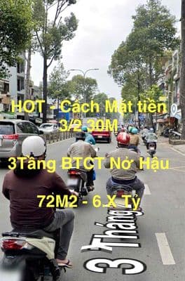Nhà 2 MẶT HẺM ngay 3/2 Quận 11, 3TẦNG BTCT ,Hẻm 5M, Sát mặt tiền