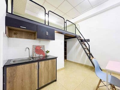 Gác xinh ở 2-3 người thoải mái tiện ra phan văn trị, lotte - thang máy